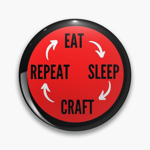 Item preview, Eat Sleep Craft Repeat in red-eat sleep repeat funny designed and sold by NikitaAg.