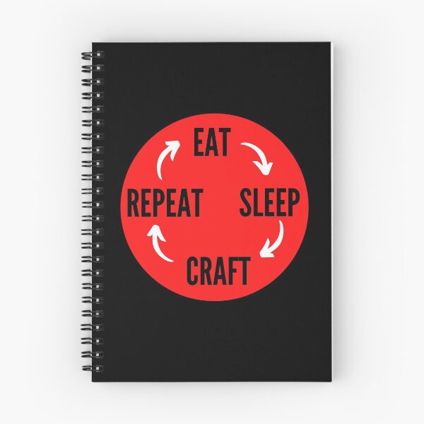 Item preview, Eat Sleep Craft Repeat in red-eat sleep repeat funny designed and sold by NikitaAg.