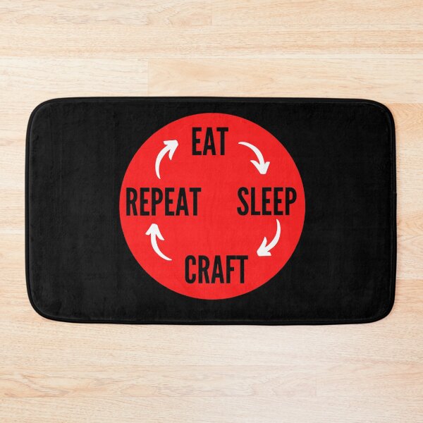 Item preview, Eat Sleep Craft Repeat in red-eat sleep repeat funny designed and sold by NikitaAg.