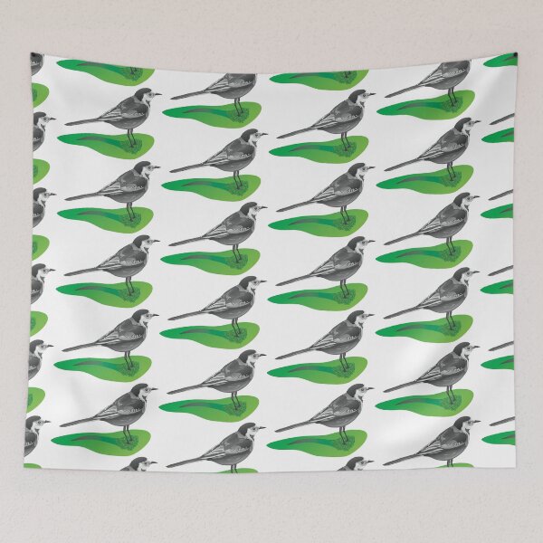 Item preview, Pied Wagtail Garden Bird Illustration designed and sold by BijouArt.