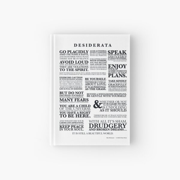 Artikel-Vorschau von DESIDERATA - eine Prosa aus den 1920er Jahren in Schwarz, designt und verkauft von Colli13.