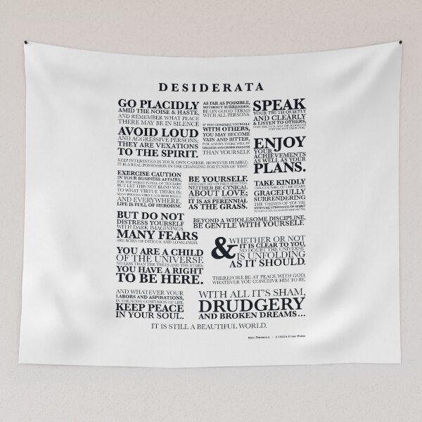 Item preview, DESIDERATA - a 1920's prose in black designed and sold by Colli13.