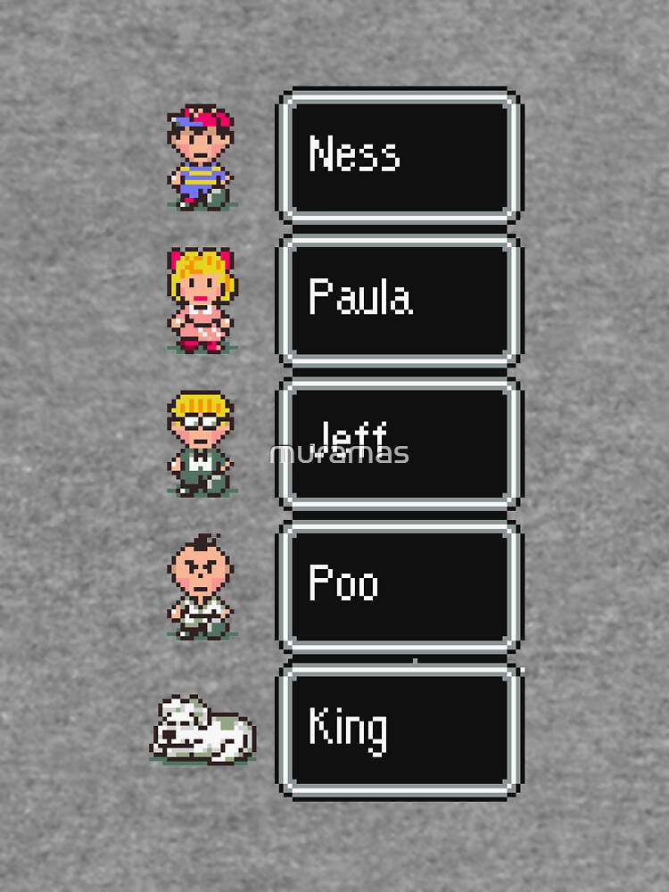 "Earthbound - Characters with names" Lightweight Sweatshirt by muramas