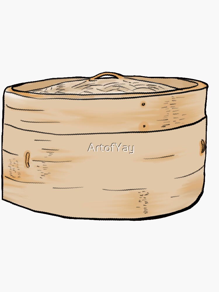 "Cute Bamboo Steamer " Sticker for Sale by ArtofYay Redbubble