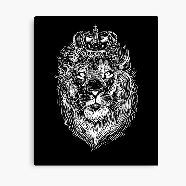 Lion With A Crown Christian Gifts Lion Motifs Judah Jesus  Canvas Print
