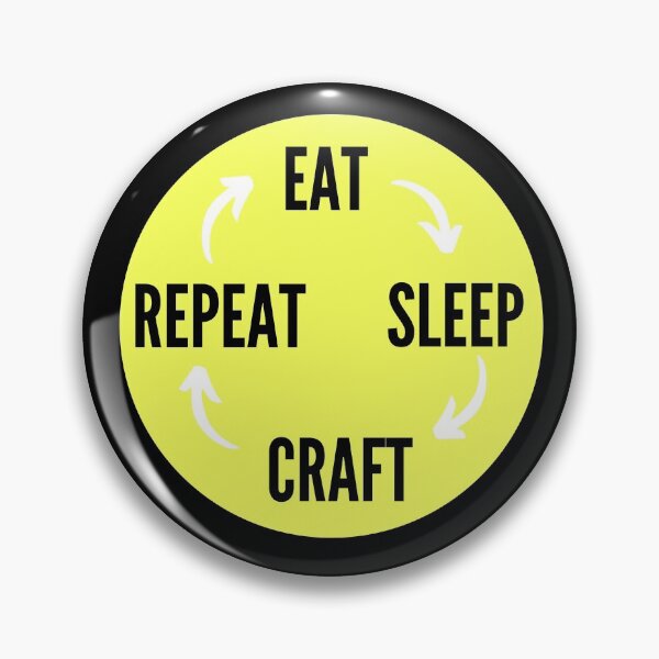 Item preview, Eat Sleep Craft Repeat in yellow-eat sleep repeat funny designed and sold by NikitaAg.