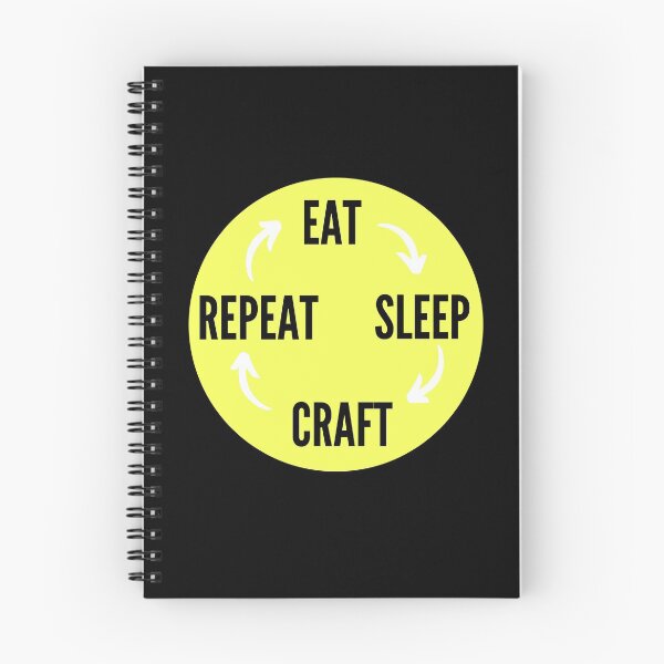 Item preview, Eat Sleep Craft Repeat in yellow-eat sleep repeat funny designed and sold by NikitaAg.