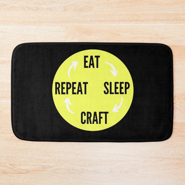 Item preview, Eat Sleep Craft Repeat in yellow-eat sleep repeat funny designed and sold by NikitaAg.