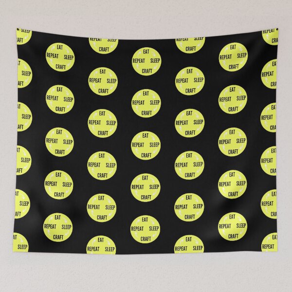 Item preview, Eat Sleep Craft Repeat in yellow-eat sleep repeat funny designed and sold by NikitaAg.