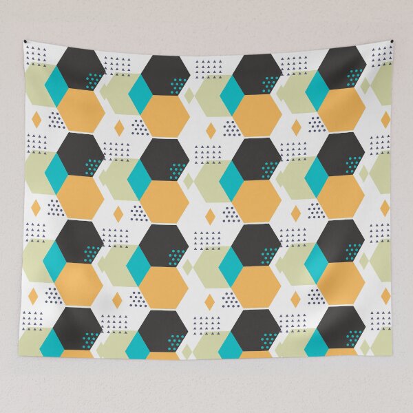 Item preview, Geometric Black and orange pattern designed and sold by Rislam.