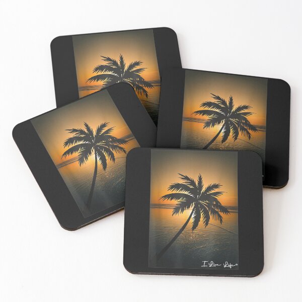 Artikelvorschau, Ich lebe das Leben Palm Tree Beach Sunset Picture entworfen und verkauft von manidala.