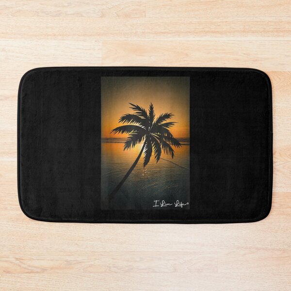 Item preview, I Live Life Palm Tree Beach Sunset Picture  designed and sold by manidala.