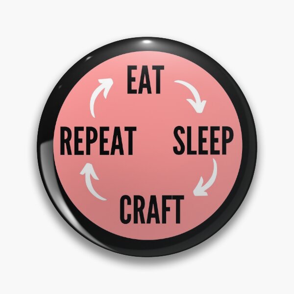 Item preview, Eat Sleep Craft Repeat in pink-eat sleep repeat funny designed and sold by NikitaAg.