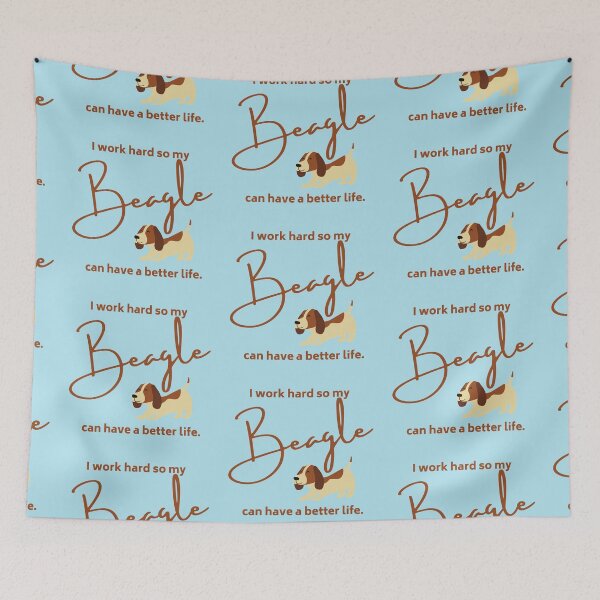Item preview, Work Hard for Beagle designed and sold by bloominolive.