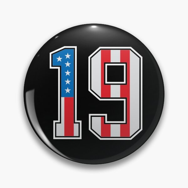 Item preview, 19 American Classy Numbers nineteen United States Flag designed and sold by Urosek.