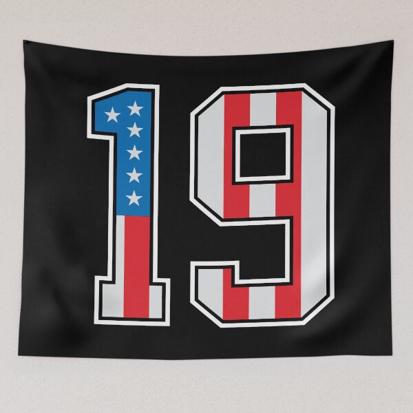 Item preview, 19 American Classy Numbers nineteen United States Flag designed and sold by Urosek.
