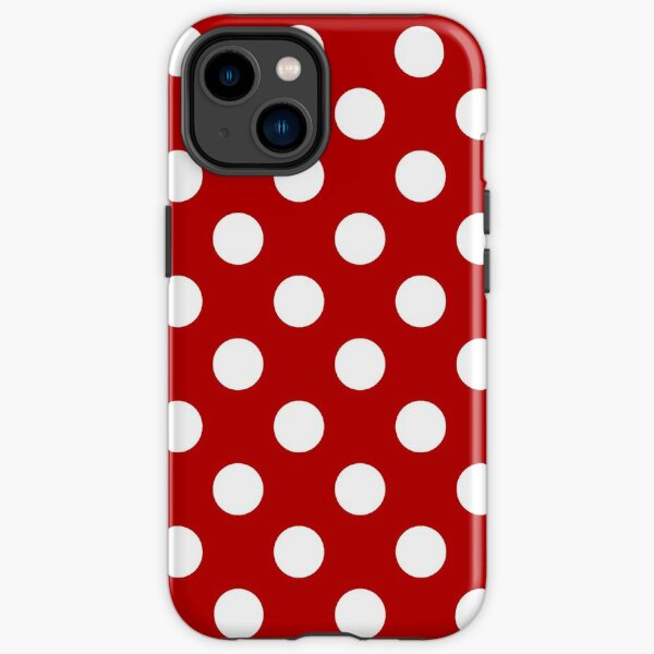 Red And White Polka Dots iPhone Tough Case