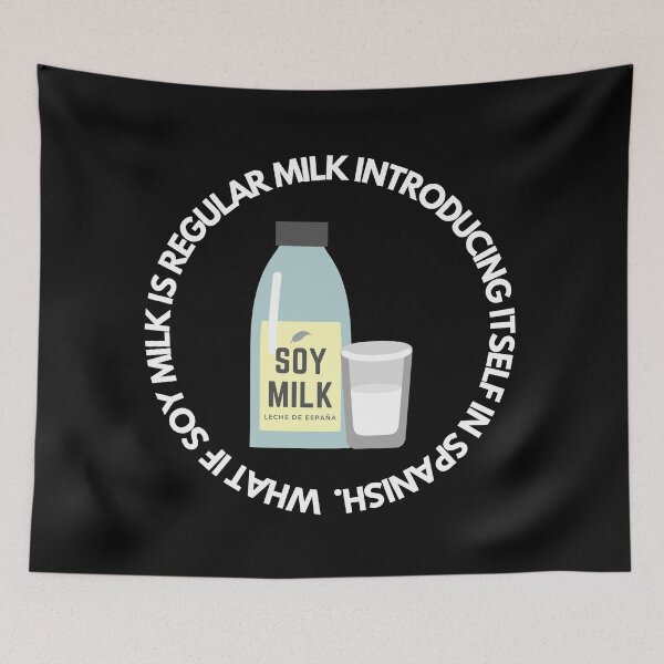Item preview, Soy Milk Regular Milk Introducing Itself In Spanish designed and sold by LeonardoBotha.