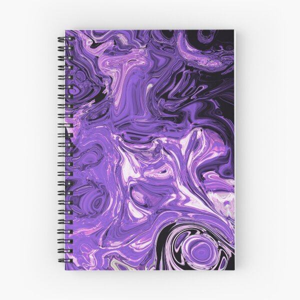 Artikelvorschau, Lila und Schwarz Trippy Space Acryl Gießen Art entworfen und verkauft von TiggsDesigns.