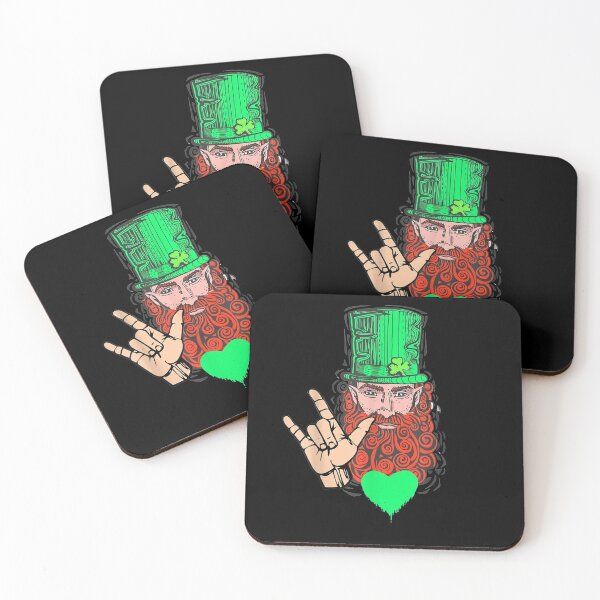 Item preview, I Love You Asl Sign Language Shamrock Leprechaun  designed and sold by manidala.