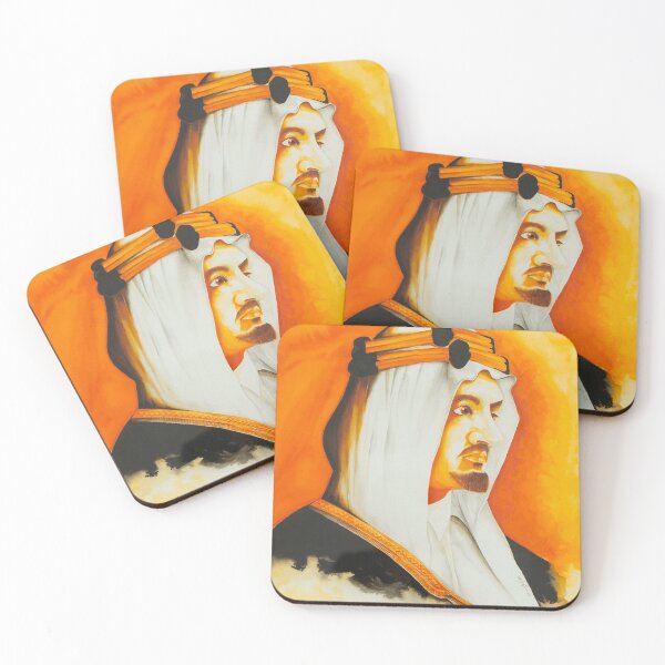Item preview, King Faisal bin Abdulaziz Al Saud Saffron Painted Portrait designed and sold by WijdanHussein.