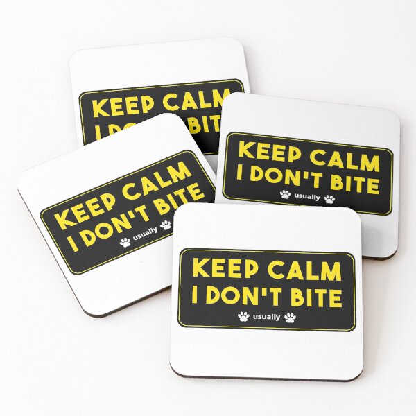 Item preview, Keep Calm I don't bite usually - Funny dog sign designed and sold by Luxury-Outfits.