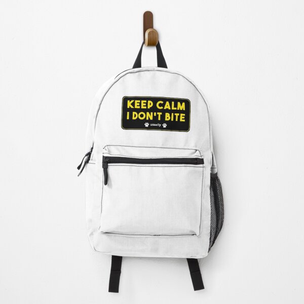 Item preview, Keep Calm I don't bite usually - Funny dog sign designed and sold by Luxury-Outfits.