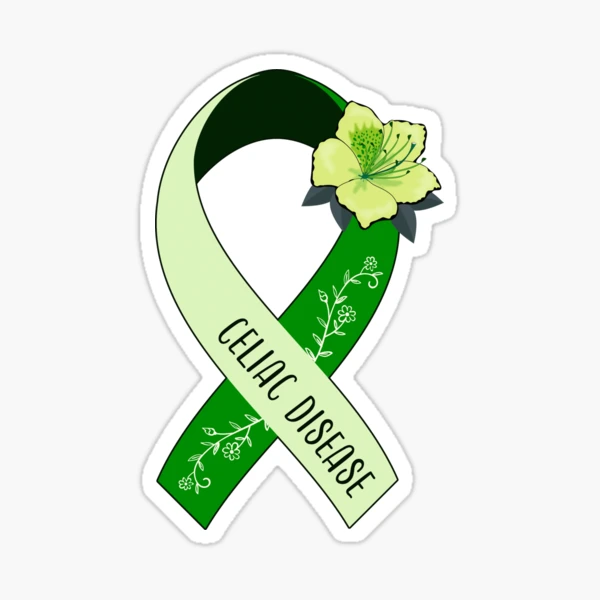 Hope for a Cure - Light Green Ribbon Celiac Disease - Flowers Paw