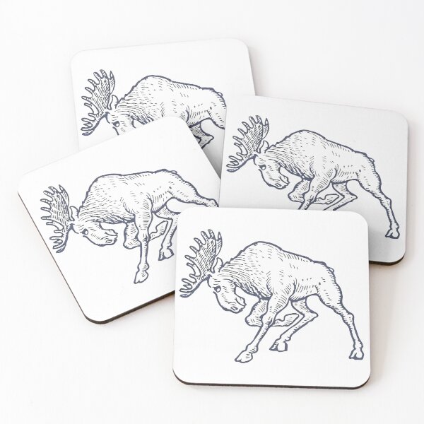 Item preview, Charging bull moose designed and sold by creuzy.