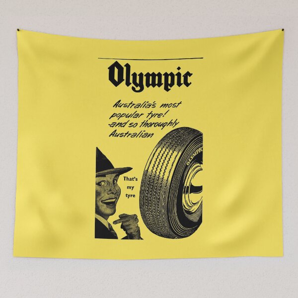 Item preview, OLYMPIC TYRES - ADVERT designed and sold by ThrowbackAds.