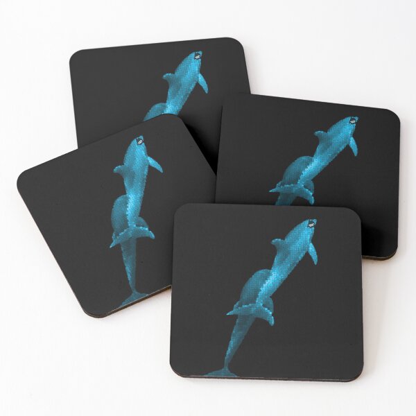 Item preview, Dolphins with sunglasses pixel retro bird designed and sold by emm-j.