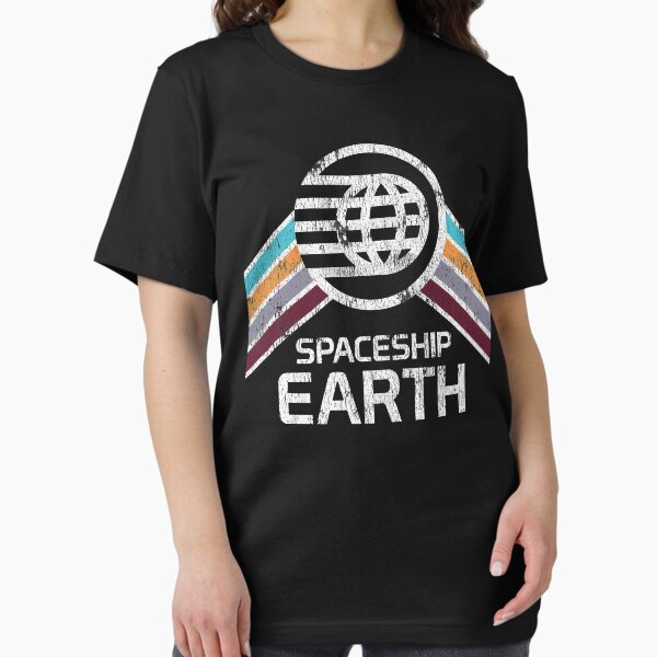 Item preview, Spaceship Earth Logo in Vintage Distressed Retro Style designed and sold by retrocot.