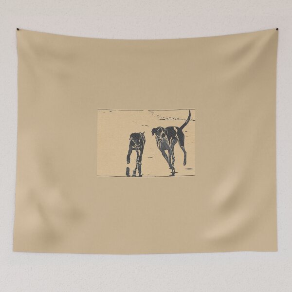 Item preview, Perros corriendo en la playa del mar designed and sold by Chayan.