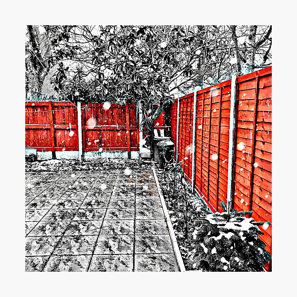White on red Photographic Print
