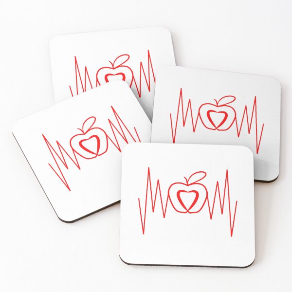 Item preview, Apple heartbeats with heart Teacher designed and sold by Tanja Dianova.