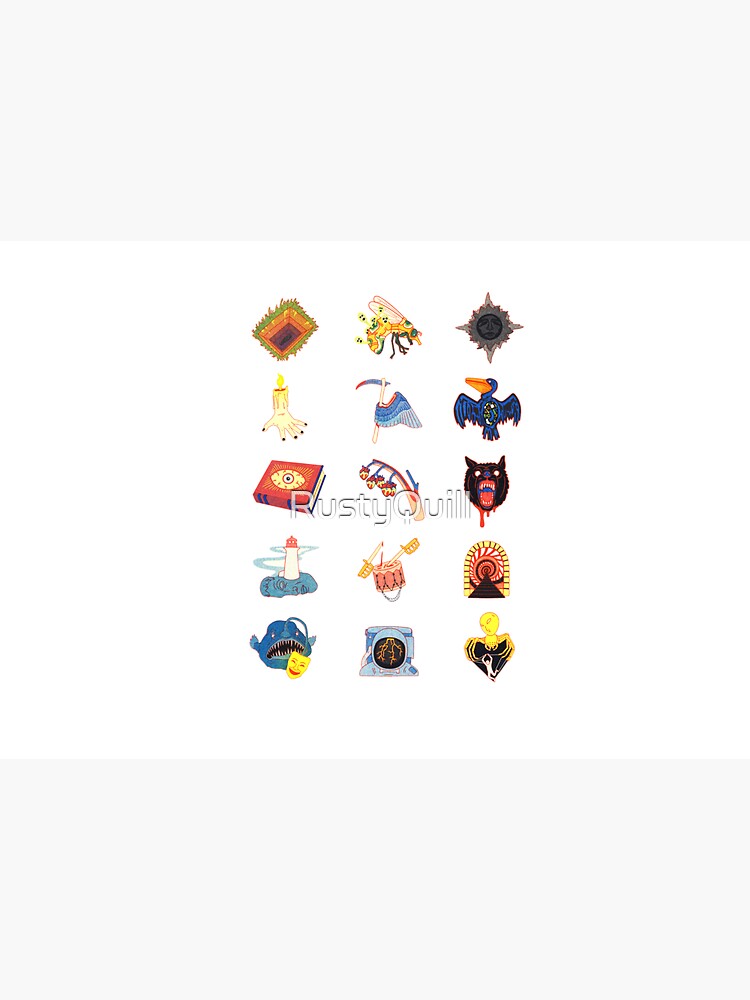 15 Fears Risograph Icons by RustyQuill