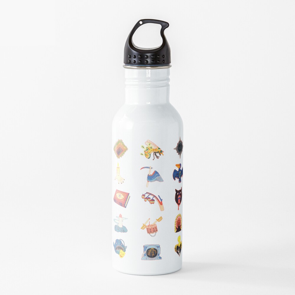 15 Fears Risograph Icons Water Bottle