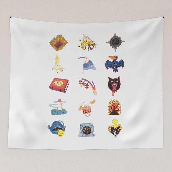 Item preview, 15 Fears Risograph Icons designed and sold by RustyQuill.