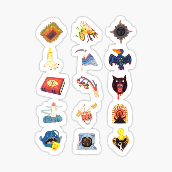 15 Fears Risograph Icons Sticker