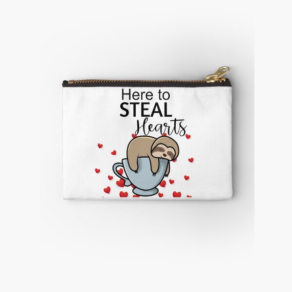 Item preview, Here to steal Hearts- Cute Grey Sloth Tea Cup -Valentines Day - Mothers Day designed and sold by DiensDesign.