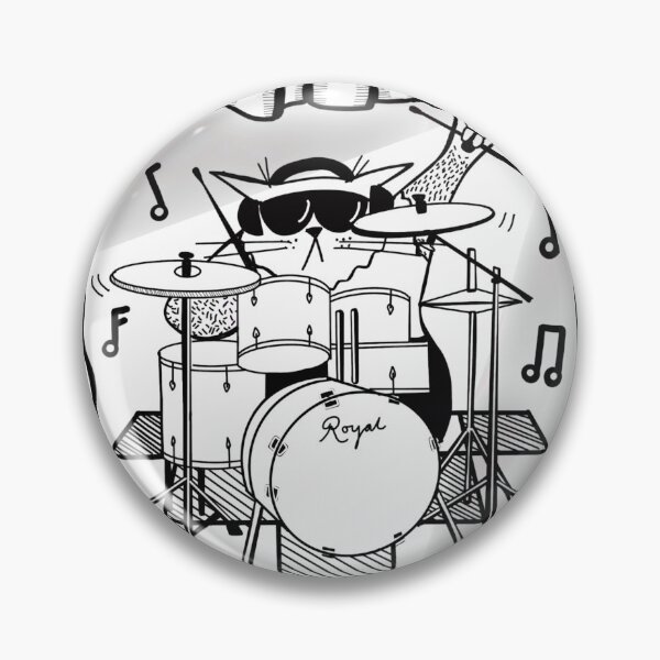 Item preview, D is for Drum Cat designed and sold by BeastlyCat.