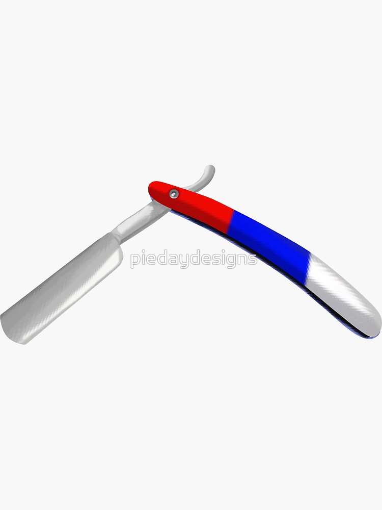 "Straight Razor Barber Shop" Sticker for Sale by piedaydesigns Redbubble