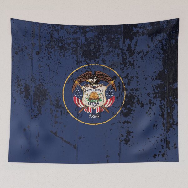 Item preview, Utah Flag Rustic Grunge designed and sold by TRowanDesign.
