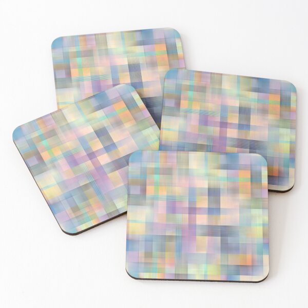 Item preview, Abstract criss cross multi coloured pattern designed and sold by plumspixellove.