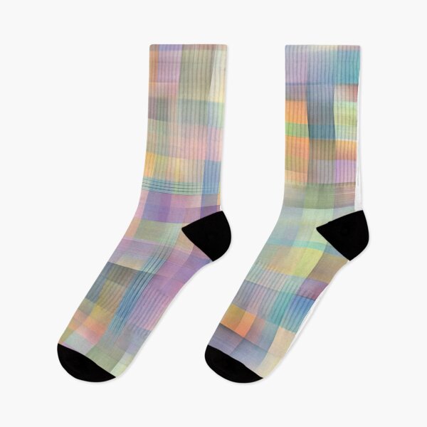 Item preview, Abstract criss cross multi coloured pattern designed and sold by plumspixellove.