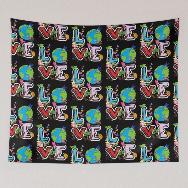 Item preview, Love Art for Earth Day With Flowers, Butterflies, Plants designed and sold by ecdato.