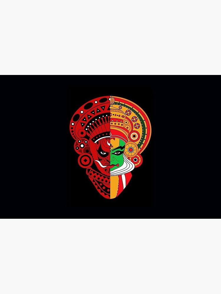 Kathakali dancer cartoon Royalty Free Vector Image