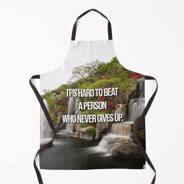 Item preview, Nature Inspirational Quote - It's hard to beat a person who never gives up. designed and sold by 2Girls1Shirt.