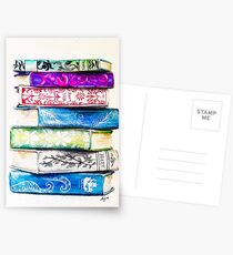 Stack of Books Postcards