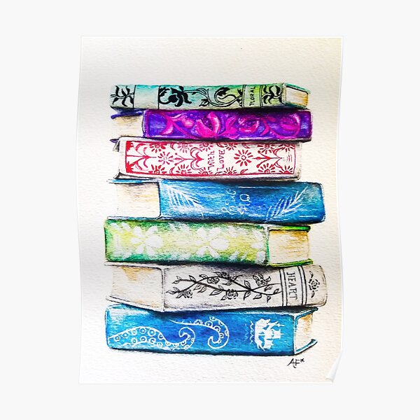 Stack of Books Poster